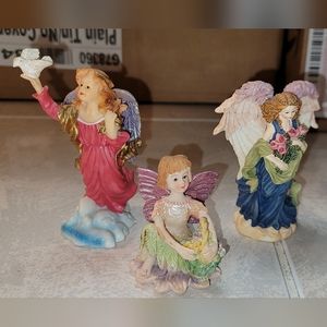 3× angel and fairy figures